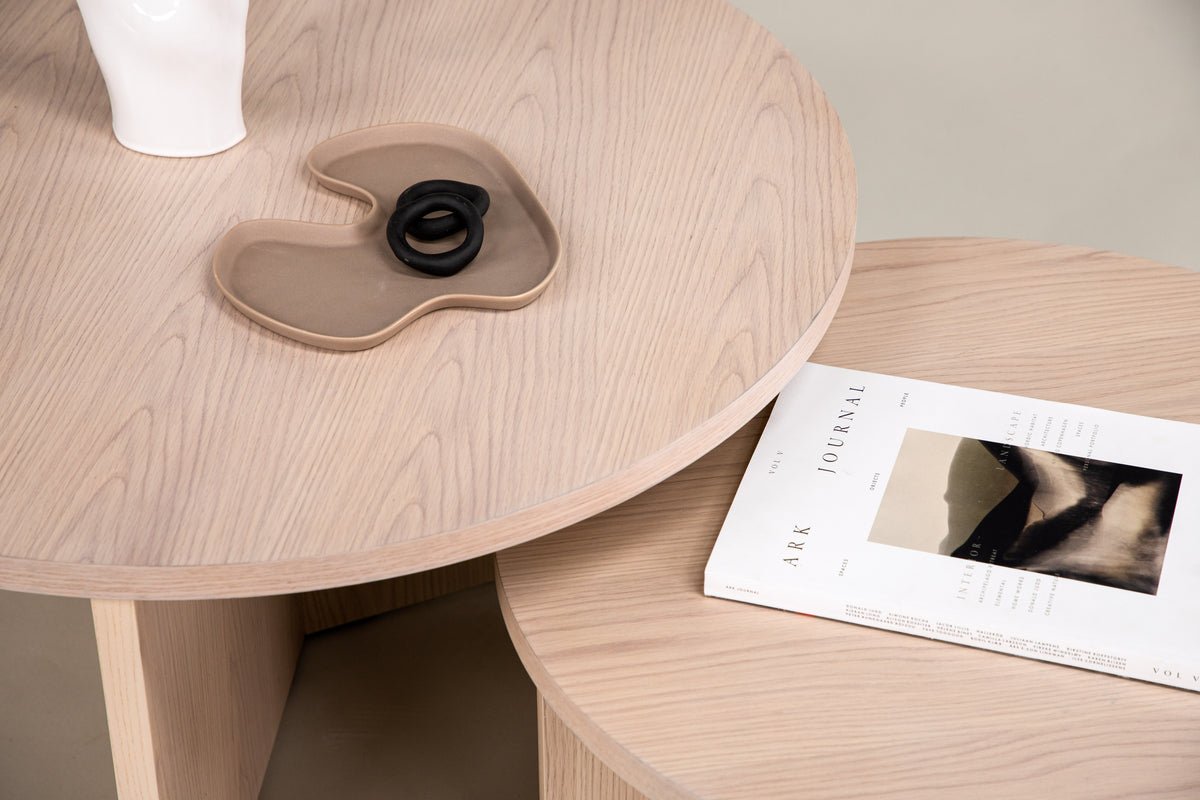 Coffee table Allan set - 2 tables with wood look