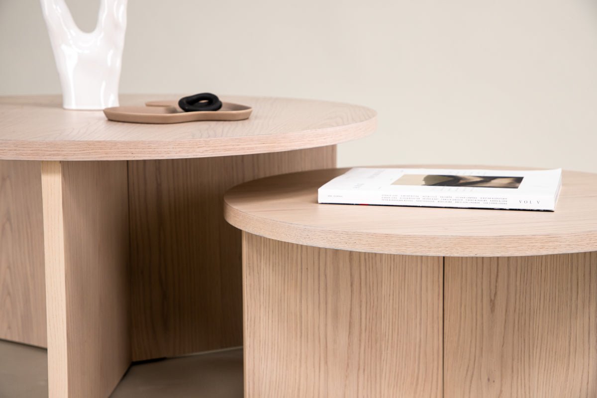 Coffee table Allan set - 2 tables with wood look