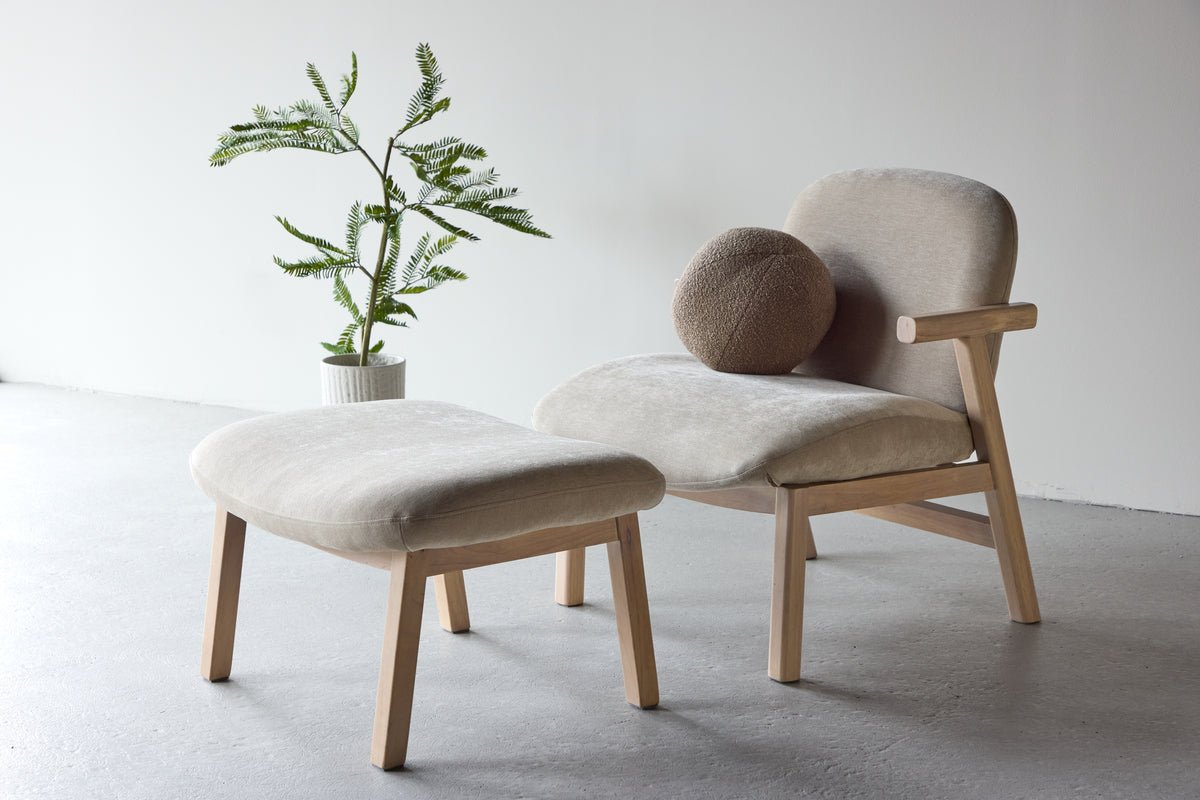 Armchair Railey II - with matching footstool