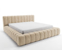 Designer Polsterbett Ivo in Samt – Beige