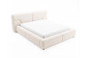 Designer Polsterbett Lovis in Strukturstoff mit Stauraum – Beige