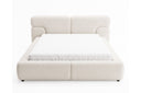 Designer Polsterbett Lovis in Strukturstoff mit Stauraum – Beige