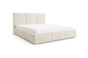 Designer Polsterbett Miro in Samt mit Stauraum – Beige