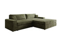 Designer Ecksofa Lugo in Cord – Salbei – Rechts