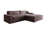 Designer Ecksofa Lugo in Cord – Mauve – Rechts