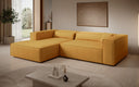 Designer Ecksofa Vasto in Strukturstoff – Safran – Links