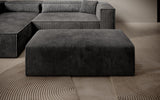 Beistellhocker Vasto in Cord – Grau