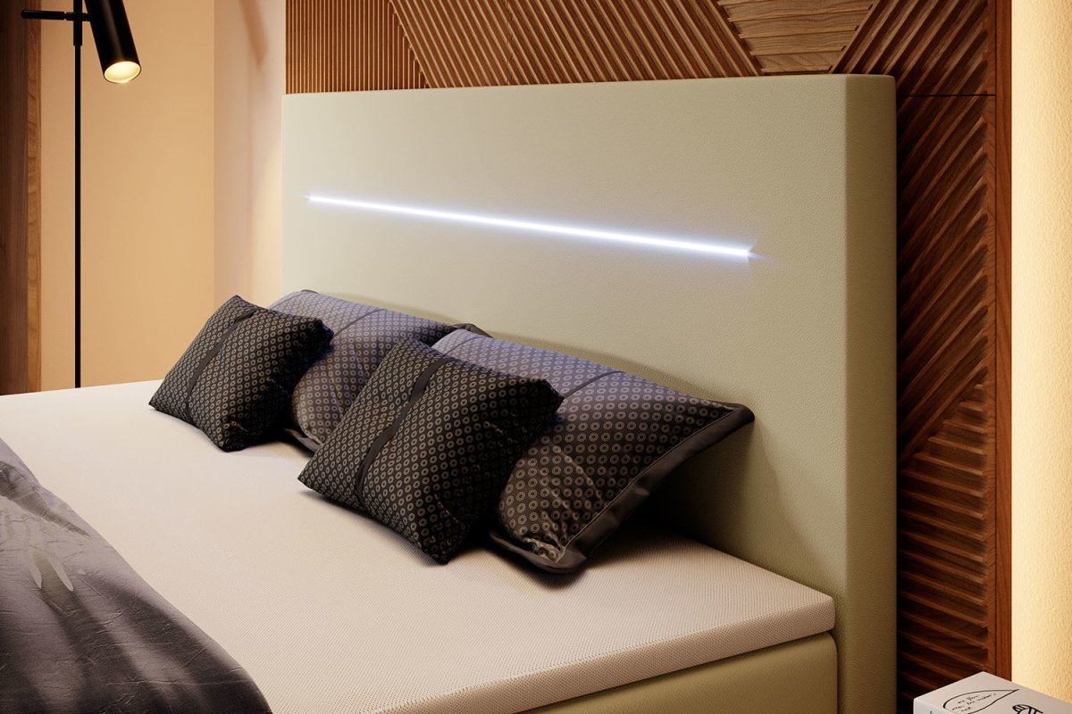 OUTLET - Boxspringbett Sejour mit LED u. Stauraum - Luxusbetten24