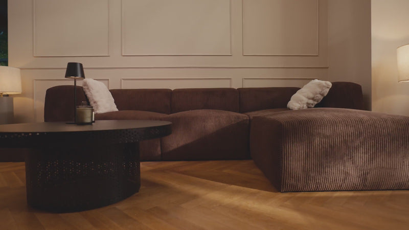 Designer 2-seater Snug sofa in corduroy