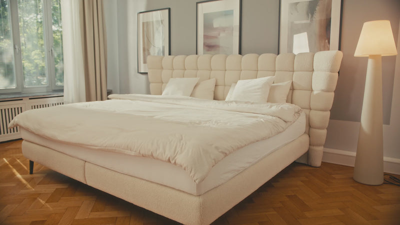 Familien Boxspringbett Bellanova in 220/240x200 in Bouclé