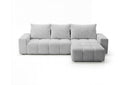 Designer Ecksofa Arvo in Bouclé mit Schlaffunktion & Stauraum – Sand – Rechts