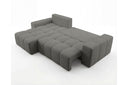 Designer Ecksofa Arvo in Bouclé mit Schlaffunktion & Stauraum – Grau – Links