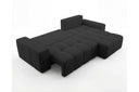 Designer Ecksofa Arvo in Bouclé mit Schlaffunktion & Stauraum – Anthrazit – Rechts