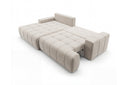 Designer Ecksofa Pino in Samt mit Schlaffunktion & Stauraum – Beige – Links