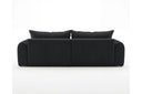 Designer Ecksofa Corso in Samt mit Schlaffunktion & Stauraum – Schwarz – Links