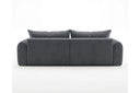 Designer Ecksofa Corso in Samt mit Schlaffunktion & Stauraum – Grau – Rechts