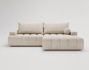 Designer Ecksofa Nemo in Stoff mit Schlaffunktion & Stauraum – Beige – Rechts