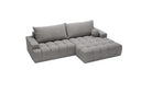 Designer Ecksofa Nemo in Stoff mit Schlaffunktion & Stauraum – Grau – Rechts