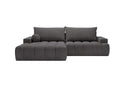 Designer Ecksofa Nemo in Stoff mit Schlaffunktion & Stauraum – Anthrazit – Links