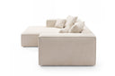 Designer Ecksofa Reno in Bouclé – Beige – Links