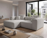 Designer Ecksofa Reno in Bouclé – Sand – Links