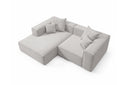 Designer Ecksofa Reno in Bouclé – Sand – Links