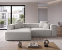 Designer Ecksofa Reno in Bouclé – Sand – Rechts
