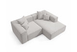 Designer Ecksofa Reno in Bouclé – Sand – Rechts