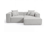 Designer Ecksofa Reno in Bouclé – Sand – Rechts