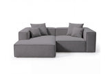 Designer Ecksofa Reno in Bouclé – Grau – Links