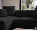 Designer Ecksofa Reno in Bouclé – Anthrazit – Links