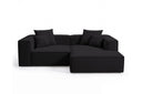 Designer Ecksofa Reno in Bouclé – Anthrazit – Rechts