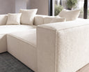 Designer Ecksofa Reno in Bouclé – Weiß – Links