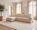 Designer Ecksofa Vigo in Bouclé – Beige – Links