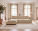 Designer Ecksofa Vigo in Bouclé – Beige – Links