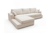 Designer Ecksofa Vigo in Bouclé – Beige – Links