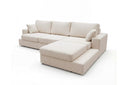 Designer Ecksofa Vigo in Bouclé – Beige – Rechts