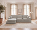 Designer Ecksofa Vigo in Bouclé – Sand – Links