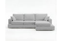 Designer Ecksofa Vigo in Bouclé – Sand – Rechts