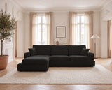 Designer Ecksofa Vigo in Bouclé – Anthrazit – Links
