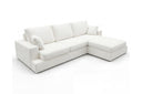 Designer Ecksofa Vigo in Bouclé – Weiß – Rechts