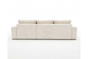Designer Ecksofa Vigo in Chenille – Beige – Rechts