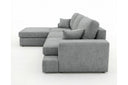 Designer Ecksofa Vigo in Chenille – Grau – Links