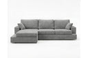 Designer Ecksofa Vigo in Chenille – Grau – Links