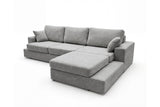 Designer Ecksofa Vigo in Chenille – Grau – Rechts