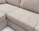 Designer Ecksofa Vigo in Chenille – Weiß – Links
