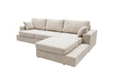 Designer Ecksofa Vigo in Chenille – Weiß – Rechts