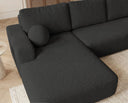 Designer Ecksofa Vanto in Bouclé – Anthrazit – Links