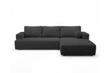 Designer Ecksofa Vanto in Bouclé – Anthrazit – Rechts