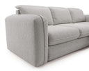 Designer Ecksofa Tino in Strukturstoff – Hellgrau – Links